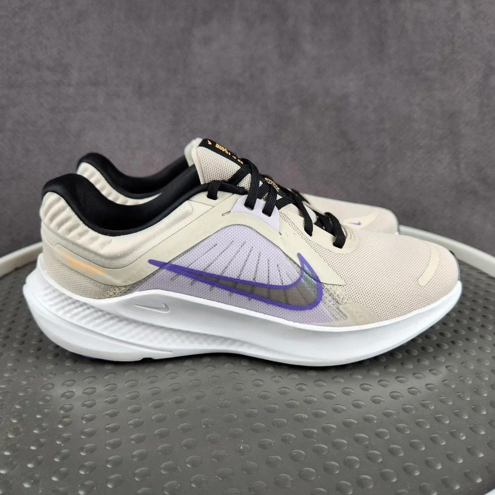 Nike Quest 6 Running Shoes Womens Size 8.5 Beige Purple Sneakers DD9291-101‎